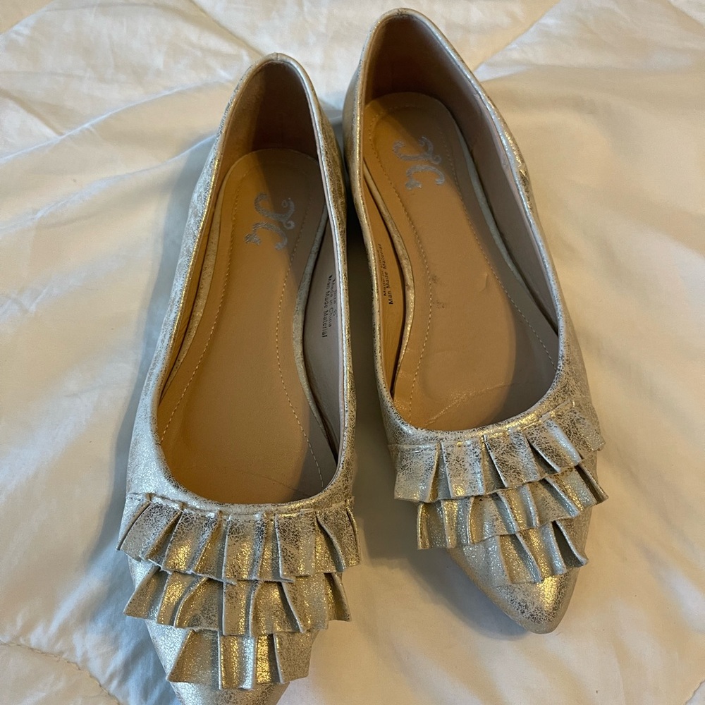 CL by Chinese Laundry Metallic Silver Flats
